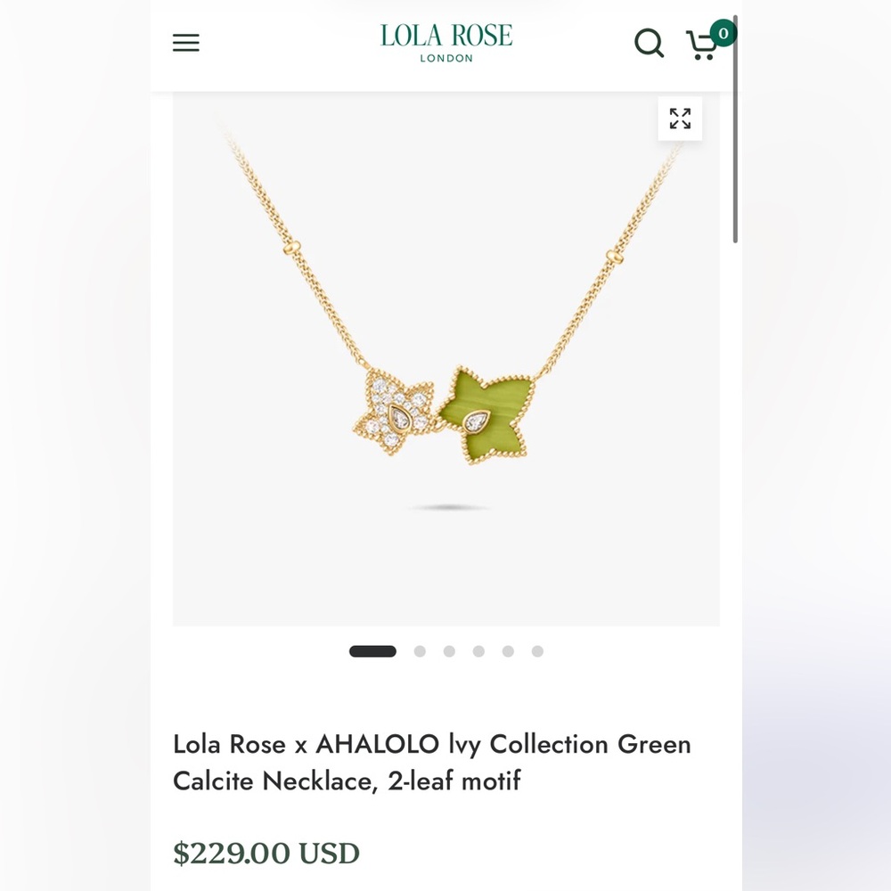 Lola Rose Green Ivy Necklace